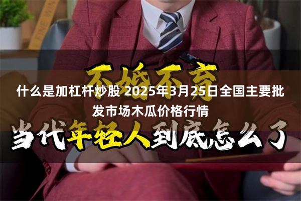 什么是加杠杆炒股 2025年3月25日全国主要批发市场木瓜价格行情