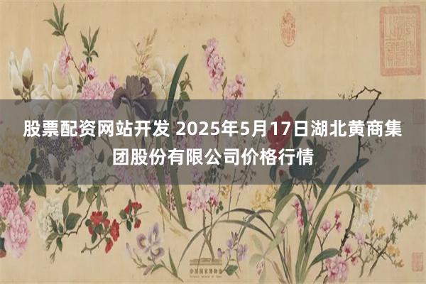 股票配资网站开发 2025年5月17日湖北黄商集团股份有限公司价格行情