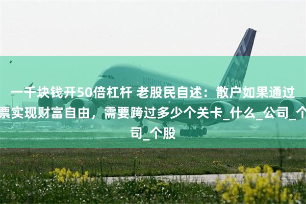一千块钱开50倍杠杆 老股民自述：散户如果通过股票实现财富自由，需要跨过多少个关卡_什么_公司_个股